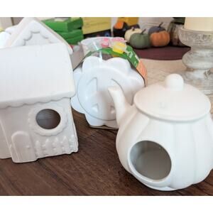 3 PACK "Make Market" ceramics - Peace Sign, Tea Pot, & House 3 PACK!!!